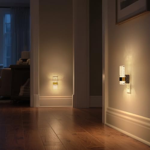 DORESshop LED Night Lights Plug Into Wall [2 Pack], 0-100LM Dimmable Nightlight, Bubble Decorative Night Light with Dusk-t...