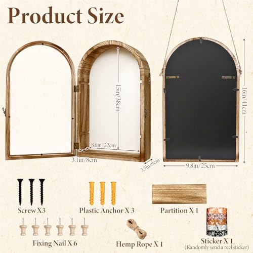 Dremisland Large Shadow Box Frame 10x16 Deep Shadow Boxes Display Case with Linen Back and Removable Shelves, Picture Fram...