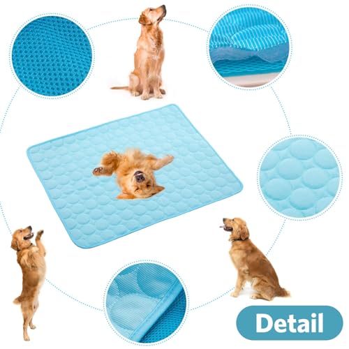 SHEJIZE Dog Cooling Mat Dog Cooling Pad Self Cooling Blanket, Washable Cooling Mat for Dogs, Pet Cooling Mat Keeps Pets Co...