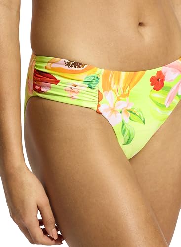 Seafolly Women's Ruched Side Retro Hipster Full Coverage Bikini Bottom Swimsuit