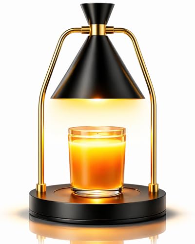 MIGHTY T Candle Warmer Lamp with Timer & Dimmer – Flameless Candle Lamp for Jar Candles – Adjustable Brightness – Safe Hom...