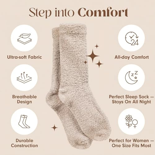 Unboxme Gifts Warm & Cozy Ultra-Luxe Cloud Sock, Easter Gift for Women & Men - Super Soft Luxurious Fabric Sleep Socks