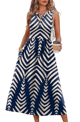 WIHOLL Women's Summer Dresses Maxi Dress Vacation Beach Sundresses 2026 with Pockets