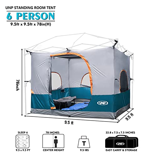UNP Camping Canopy Tent - Inner Tent for 10' x 10' Pop Up Canopy, Simple Installation, Fully Vented Roof, Enclosed Canopy ...