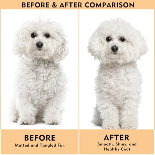 Dog Slicker Brush for Shedding & Grooming - Professional Dog Brush and Cat Brush with Coated Tips & Air-Cushion Design, De...
