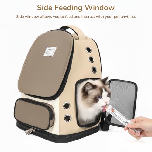 GixDix Cat Backpack Carrier, TSA Airline Approved Pet Travel Bag for Small Medium Dogs, Ventilated Hiking Camping Backpack...