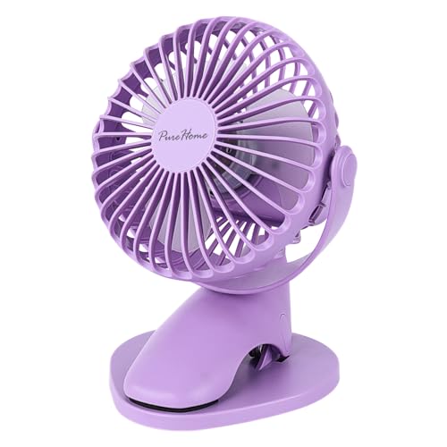 Portable Clip Fan Battery Operated,3 Speeds USB Rechargeable Mini Table Fan with Strong Airflow,360°Rotation Ultra Quiet P...
