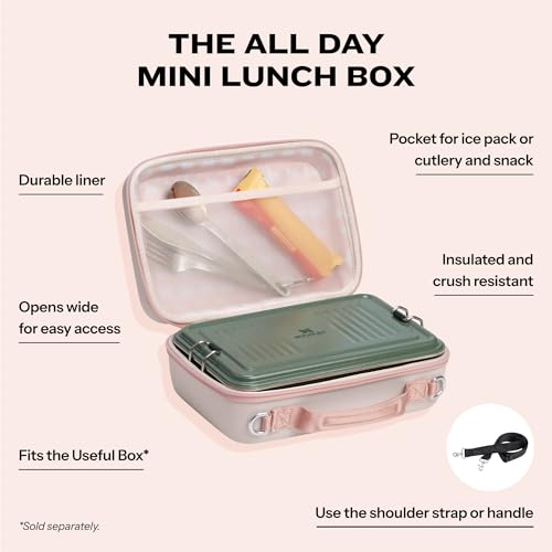 STANLEY All Day Mini Lunch Box | 4.2-quart | EVA Insulated Lunch Bag | Crush Resistant | Adjustable Strap | BPA-Free | Ros...