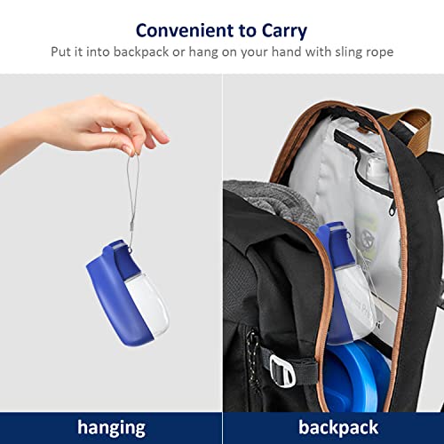 WePet Foldable Portable Dog Water Bottle Puppy Water Dispenser with Drinking Feeder, 12 OZ, High-Temperature Resistant Lea...