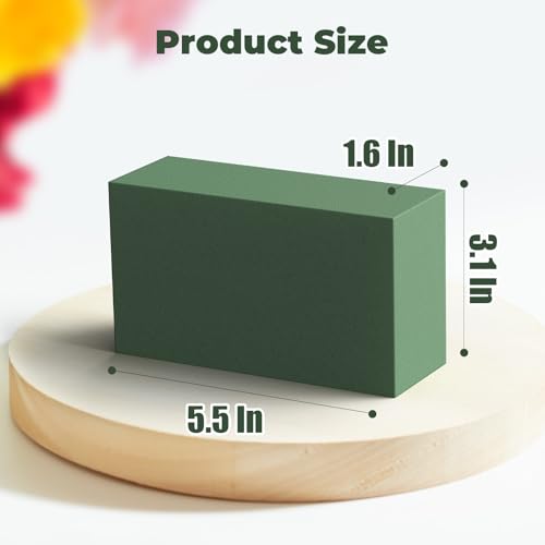 Upgraded 6 Pack Floral Flower Foam Blocks, Green Plant Foam for Flower Arrangements, Wet & Dry Florist Foam Styrofoam for ...