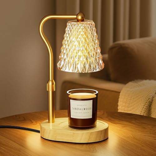 Candle Warmer Lamp with Timer Dimmer, Birthday Gifts for Women Mom, Height Adjustable Wax Melt Warmer for Jar Candles with...