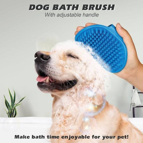 2PCS Pet Grooming Tools - Double-Sided Brush for Shedding and Bathing, Suitable for Short/Long Haired Dogs Cats and Horse...