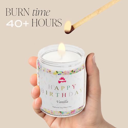 Lihome Happy Birthday Candle - Birthday Gifts for Women, Men, Mom, Dad, Sister, Teacher, Friends - Best Gifts for Ideas, N...