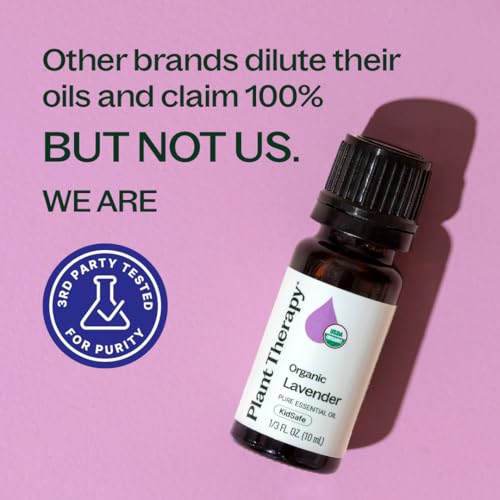 Plant Therapy Organic Lavender Essential Oil 100% Pure, USDA Certified Organic, Undiluted, Natural Aromatherapy, Therapeut...
