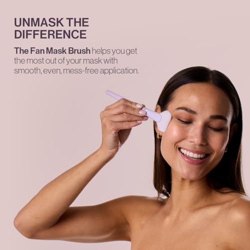 Anisa Beauty Fan Mask Brush | Facial Skincare Brush For Face Masks, Serums & Gels | Soft Vegan Fibers for Smooth, Mess-Fre...