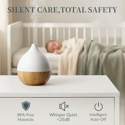 Cegsin Essential Oil Diffuser with Adapter, 100ml Small Aromatherapy Scent Machine for Home & Office Desk, 7 Color LED Coo...