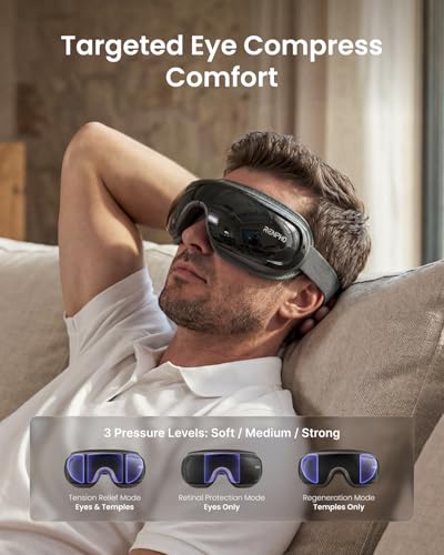 RENPHO Eye Massager with Heat and Cooling Voice Control, Mothers Day Gifts for Women Mom Her, FSA Eligible HSA, Massaging ...