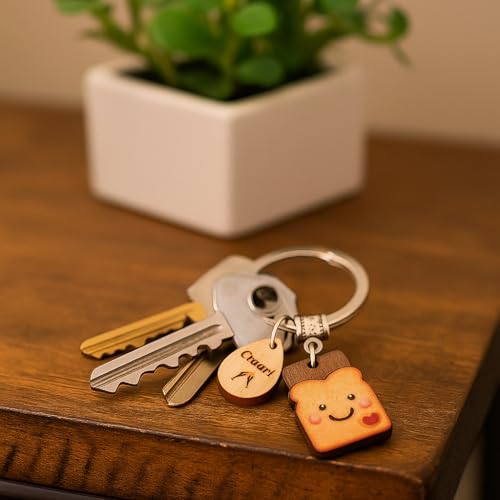 PEALICIOUS Cute Toast Keychain for Girls, New Beginnings Gifts for Best Friend as Next Chapter Stuff, Cute Love Engagement...