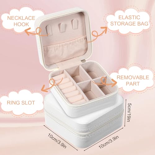 Kifmurase 10Pcs Travel Jewelry Case, Bridesmaid Gifts Box, Small PU Leather Earring Organizer, Jewelry Travel Organizer, M...