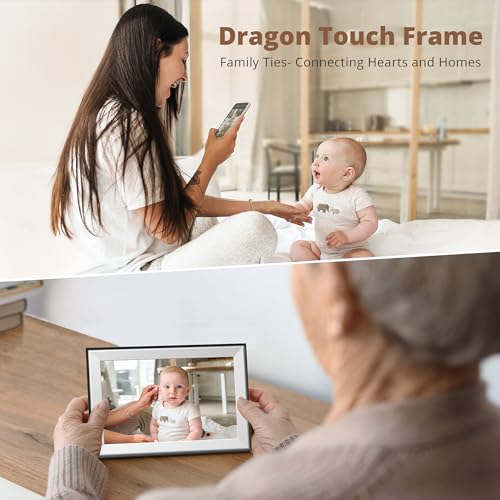 Dragon Touch 10.1'' WIFI Digital Picture Frame - 1280*800 HD IPS Touch Screen Digital Photo Frame Display, Auto-Rotate, Sh...