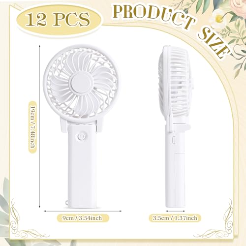 Glooglitter Battery Portable Handheld Fan Bulk Small Personal Wedding Fan for Wedding Bachelorette Party Favor(Classic,10 ...