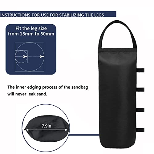 IALNAI 112 LBS Canopy Weights Sand Bags for Canopy Outdoor Advertising Tent Sunshade Fixed Windproof Pop up Tent（No Sand） ...