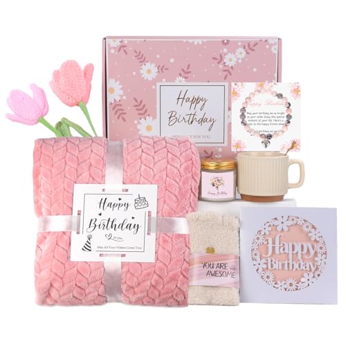 Easter Birthday Gifts for Women, Birthday Gift Basket for Teen Girl, Self Care/Get Well Soon Gift Package, Happy Birthdays...