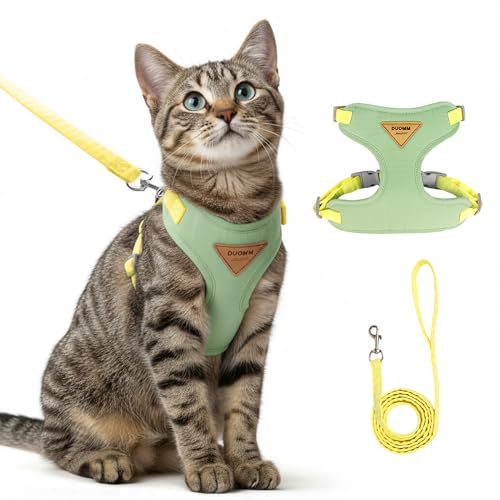Escape-Proof Cat Harness and Leash Set - Adjustable and Comfortable - Ideal for Walking Cat Outdoors - Fits Small Dogs, Ki...