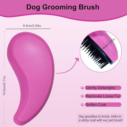 MAEELOU Puppy Brush for Small Dogs - Soft Dog Brush - Perfect Yorkie, Shih Tzu, Maltipoo & Maltese Grooming - Gentle Hair ...