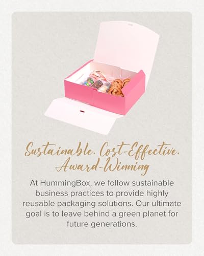 HummingBox Pink Gift Box Set of 16 - Gift Boxes for Presents & gifting on weddings, birthdays & more - Easy to Assemble Pi...