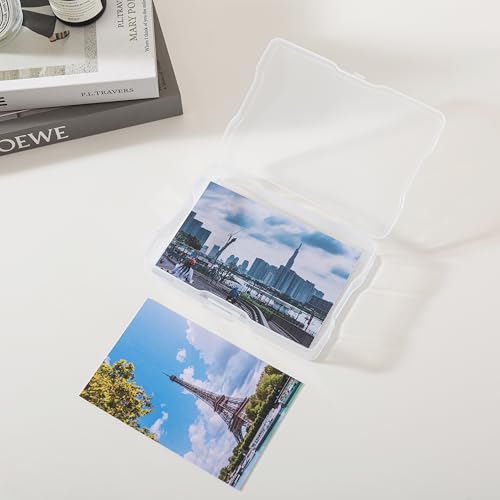 Soul & Lane Photo Storage Box with 16 Inner Cases for 4" x 6" Pictures, Picture Storage Box with Dividers and Label Holde...