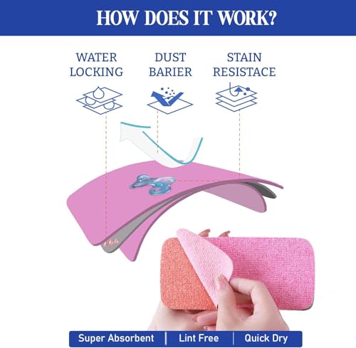 Microfiber Super Fiber Rag, 12 Fiber Layer on 1 Rag, Perfect Cleaning Cloths, Extraordinary Liquid Absorption Ability, Sta...