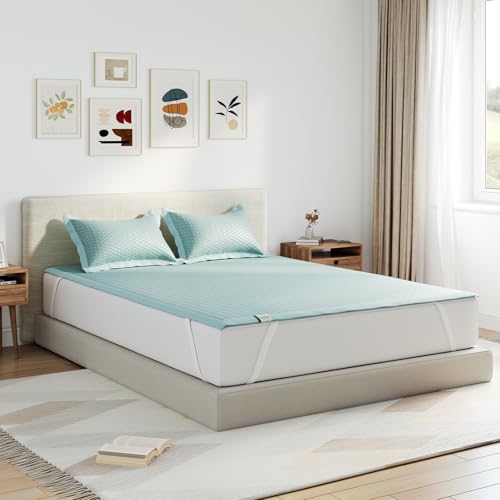 Novilla Summer Sleeping Pad Twin Size(1 Cooling Mat+1 Pillowcase),Sleeping Mat for 8-21" Mattress,Elastic Bandage,Washable...