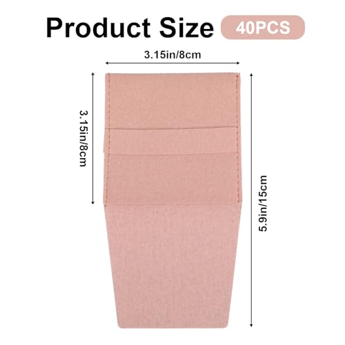 MAQUITA 40 Pcs Small Microfiber Jewelry Pouch Gift Bulk with Band, Jewelry Packaging Bag Luxury Small Gift Bags Tiny Micro...
