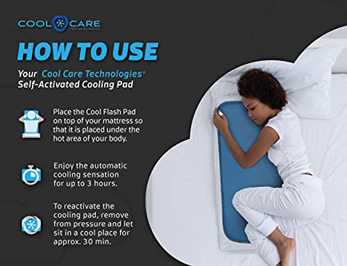 Cool Care Technologies Cooling Pad for Bed - Pressure Activated Gel Provides Instant Relief - Ideal for Fevers, Hot Flashe...