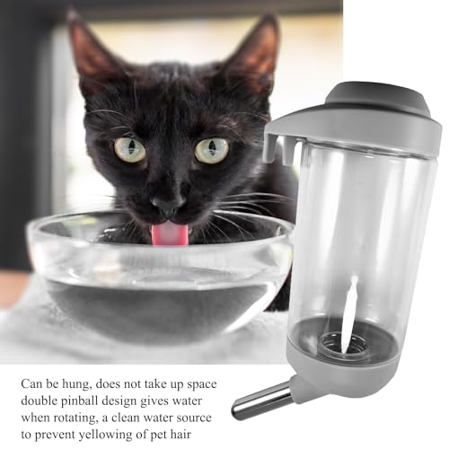 DEEUCHIS Dog Crate Water Bottle Dispenser - No Drip Cat Kennel Water Dispenser & Cage Water Feeder - Easy-to-Use Water Bot...