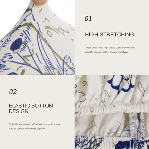 SearchI Stretch Printed Sofa Couch Cushion Covers Replacement Chair Cushion Slipcovers Sofa Seat Cover Furniture Protector...