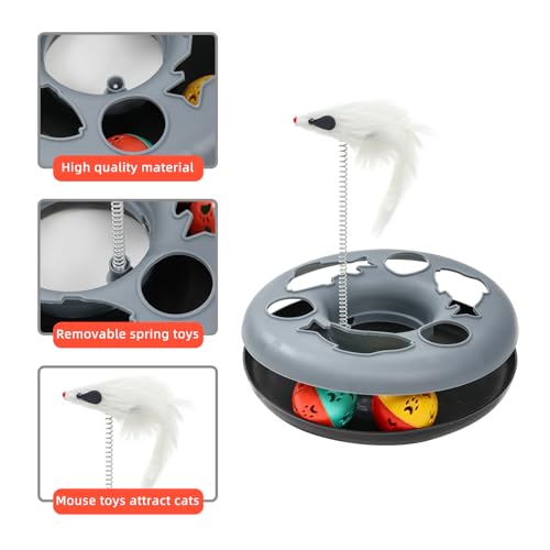 TSEB4TEP Cat Tunnel, Indoor Cat Toy, Roller Track Cat Toy, Collapsible S-Shaped Play Tube, 10.5 Inch Diameter Maze Cats Ho...