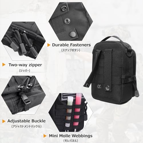 Azarxis Molle Pouches, Tactical Compact EDC Small Utility Pouch Waist Bags Sundries Storage Admin Organize Gear Gadget for...