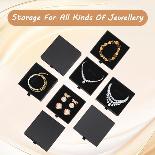 LIOUCBD 10 Pack Jewelry Gift Boxes, 3.5x3.5x1.2 Inch Cardboard Drawer Display Jewelry Boxes, Small Jewelry Boxes with Lids...