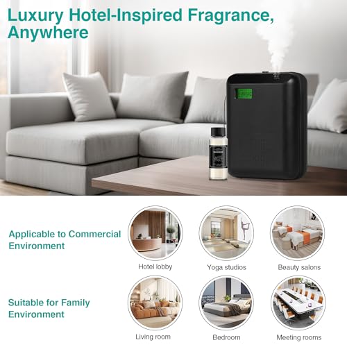 Scent Air Machine Starter Kit – Waterless Diffuser for Home & Commercial Use, Hotel Scent Diffuser Includes 100ml Essentia...