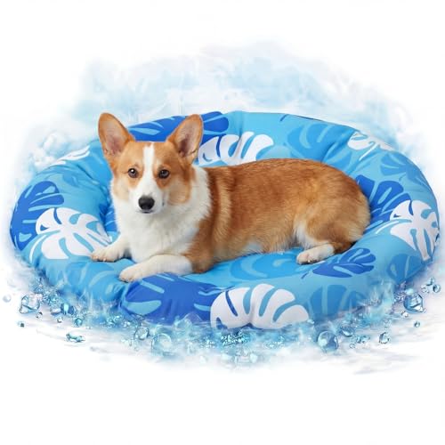 Drydiet Cooling Mat for Large Cats, 33.9'' x 28.3'' Thickened Rectangular Pad Anti-Grab Internal Cold Gel Without Water Fi...
