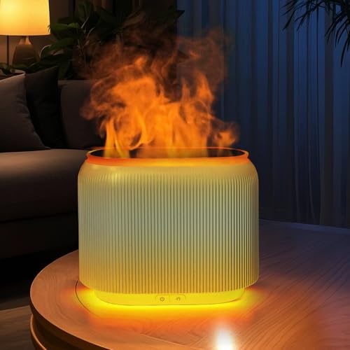LIFFY Essential Oil Diffuser - Fireplace Fire Flame Aromatherapy Diffuser, Mist Humidifier with Multi-Color LED Lights, fo...