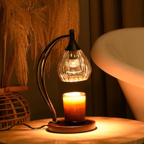 Candle Warmer Lamp with Timer Dimmer - Electric Light Wax Warmer for Jar Candles - Lamp with 2 Bulbs, Unique Birthday Gift...
