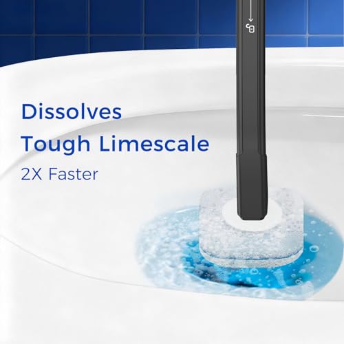 EZKEY Disposable Toilet Brush, 14 Refills Toilet Bowl Cleaner Wand, Toilet Cleaner Brush Toilet Cleaning System Toilet Bru...