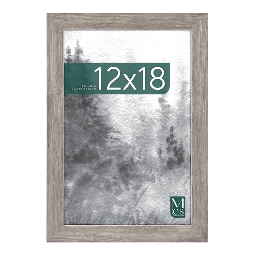 MCS Museum Poster Frame 12x18 Barnwood, Vertical & Horizontal Wall Hanging Large Picture Frame for Photos, Posters & Art P...