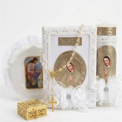 First Communion Bible and Candle - Biblia y Vela de Primera comunión para niña - Vela para Primera comunion niña - First C...