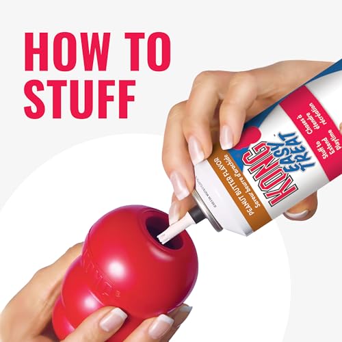 KONG Classic Stuffable Dog Toy - Fetch & Chew Toy for Dogs - Treat-Filling Capabilities & Erratic Bounce for Extended Play...