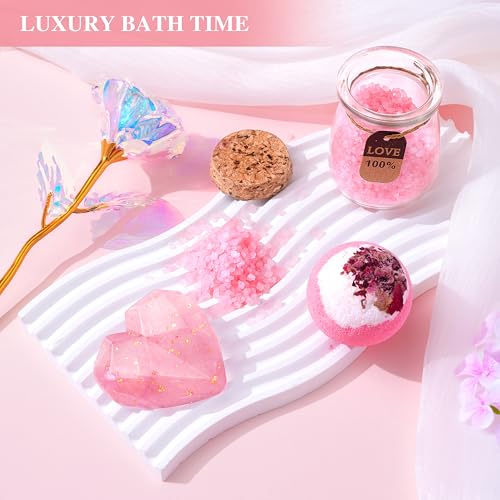 Birthday Gifts for Women Self Care Gifts Get Well Soon Gifts for Women,Relaxing Spa Gifts Basket w/Flannel Blanket Traveli...