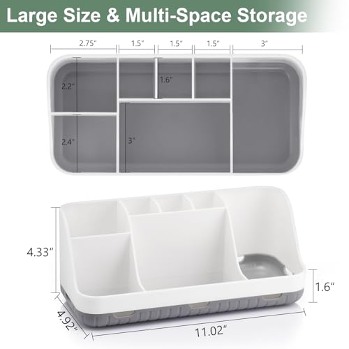 GFWARE Toothbrush Holders for Bathrooms Countertop Organizer - Kids Electric Toothbrush and Toothpaste Holder Detachable 7...